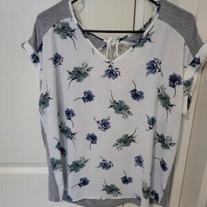 Cheylee Tie Back Mixed Material Top